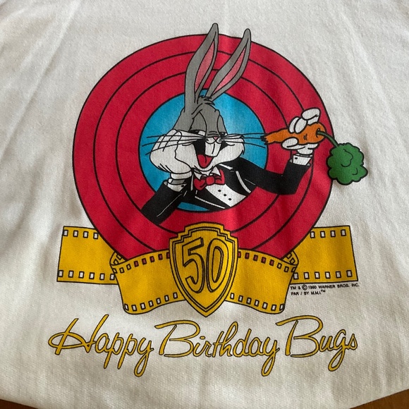 NWT Vintage sweatshirt, Bugs Bunny 50th Anniversary 🥕 🎂 🎉 - Picture 1 of 12